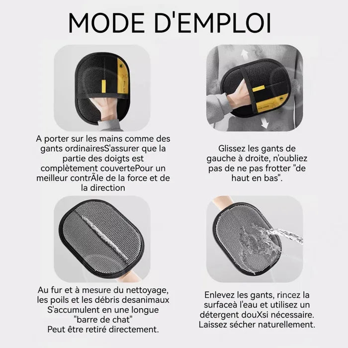 Gant Anti-Poils Électrostatique – L’Accessoire Indispensable Pour une Maison Propre en 2 Secondes