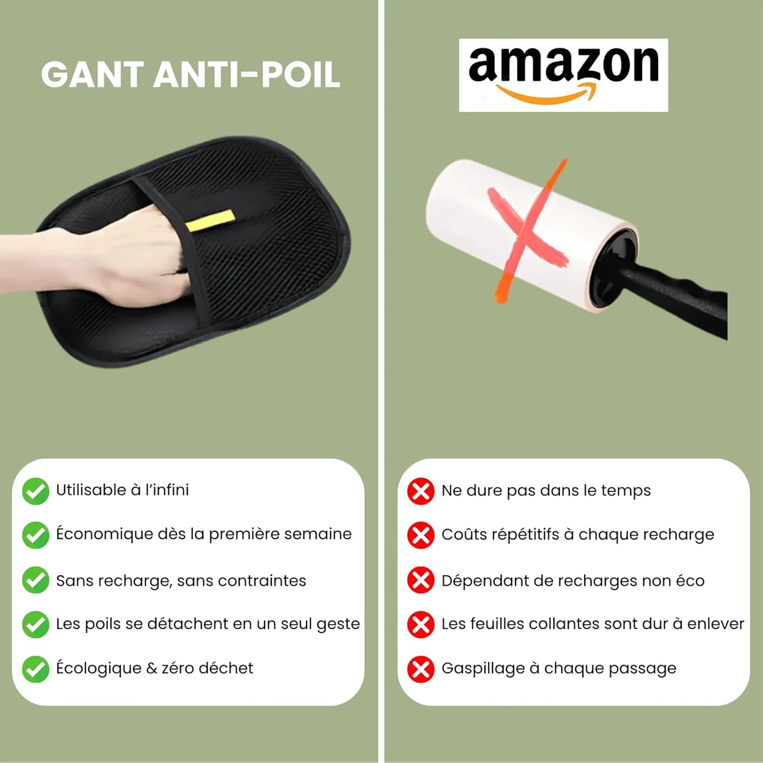 Gant Anti-Poils Électrostatique – L’Accessoire Indispensable Pour une Maison Propre en 2 Secondes